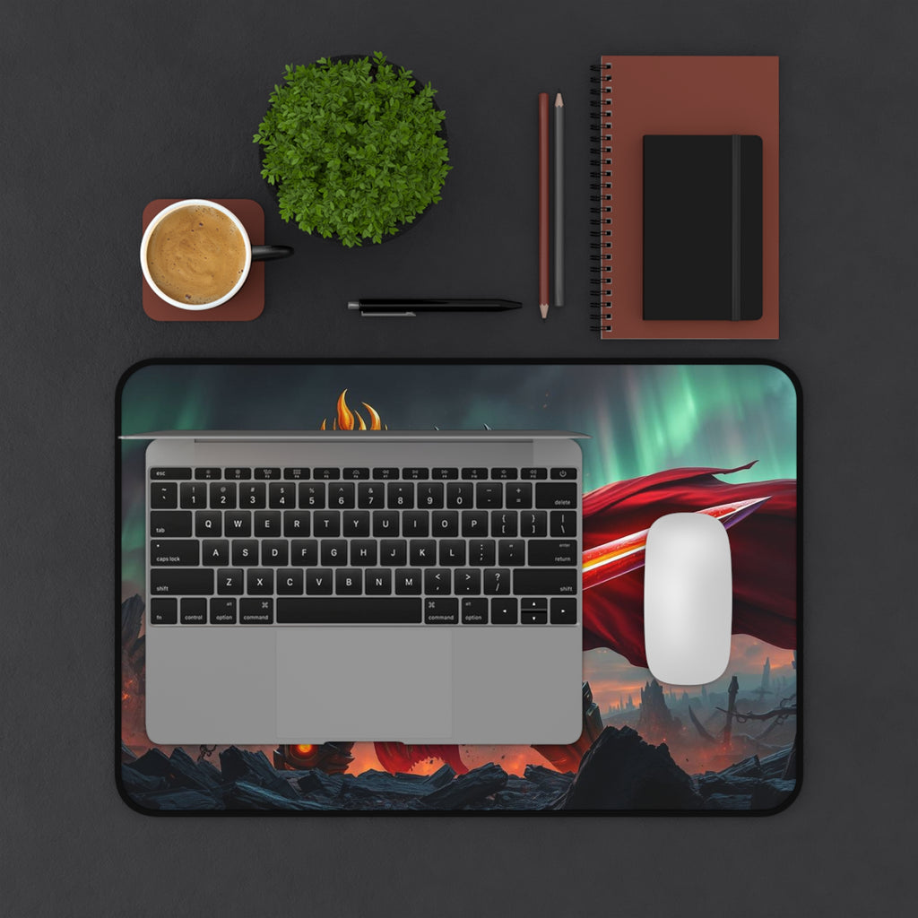 Epic Warrior Ragnarokh Ironveil Desk Mat, Non-Slip Neoprene Gaming & Work Surface