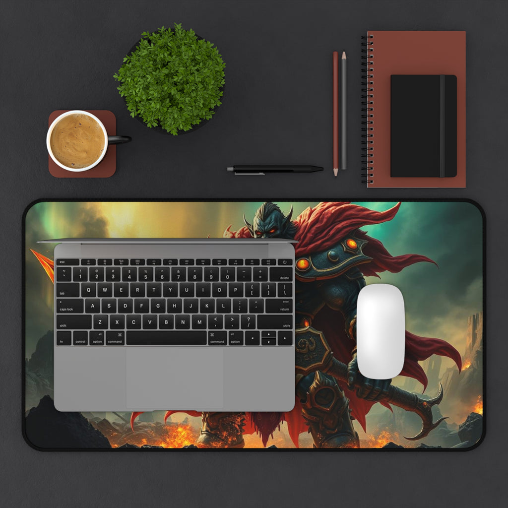 Epic Warrior Desk Mat Aethron, Non-Slip Neoprene Gaming & Work Surface with Vibrant Colors
