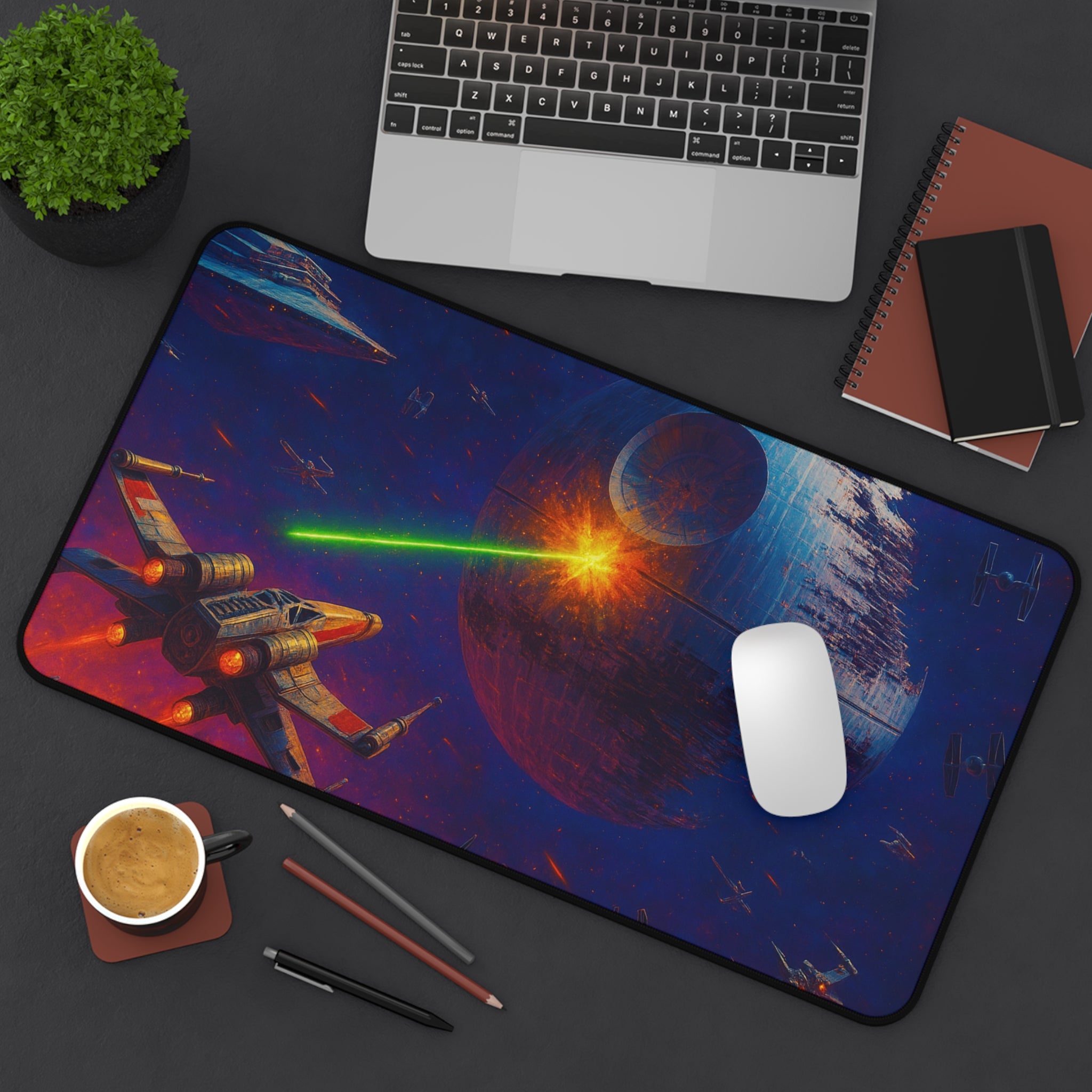 Death Star Desk Mat, Star Wars Gaming Mouse Pad & Keyboard Mat