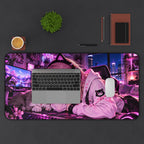 Anime Waifu Large Desk Mat & Gaming Mouse Pad