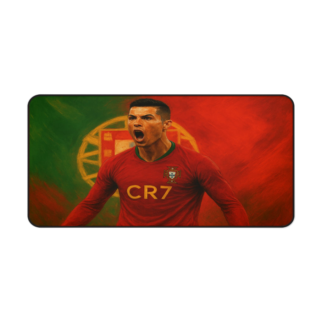 Cristiano Ronaldo Desk Mat, Vibrant, Durable, Non-Slip Surface for Work & Gaming