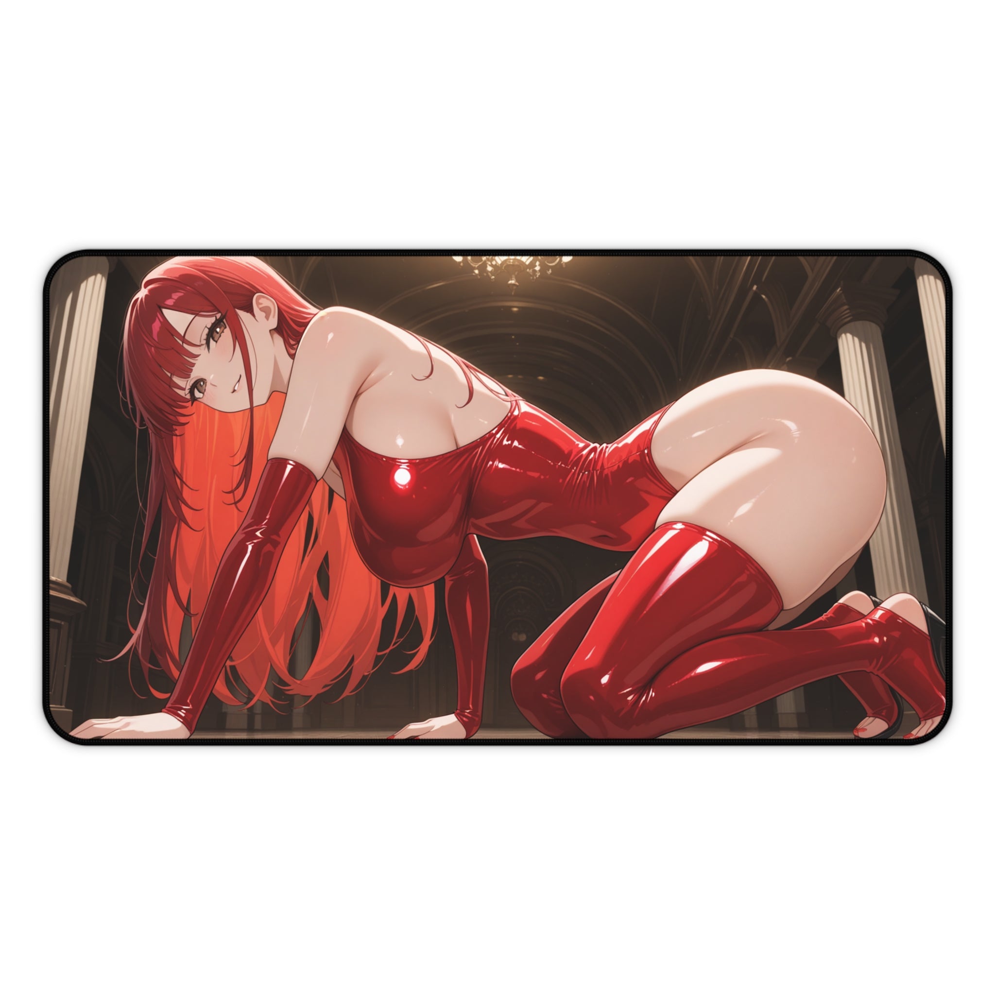 Anime Waifu Mouse Pad, Gaming Desk Mat, Desk Pad Gift for Gamers & Otaku