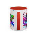 Spiderman and Venom Mug, Vibrant Ceramic Coffee Cup with Colorful Interior