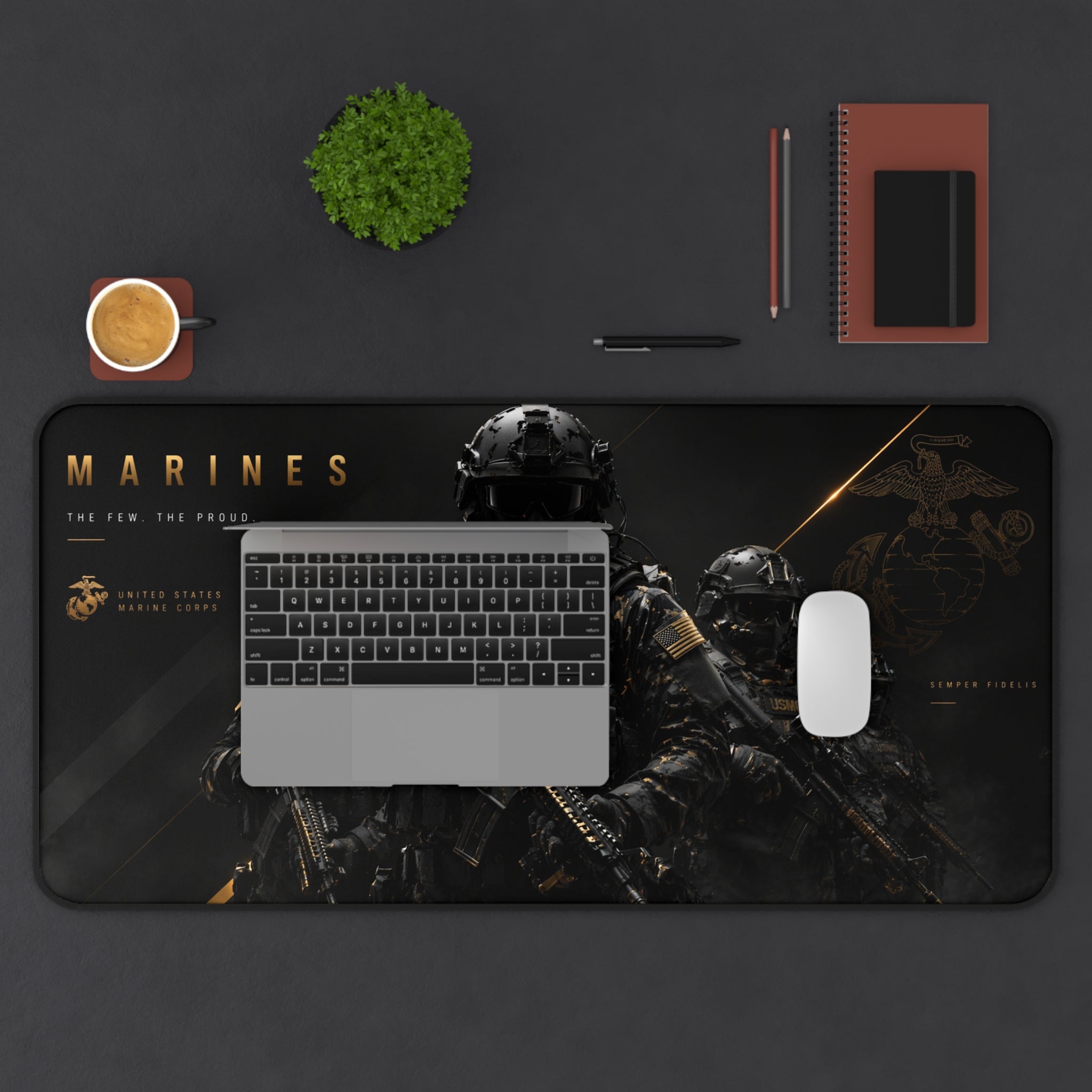 Elite Marine Corps soldiers Mouse Pad — USMC Gaming Desk Mat
