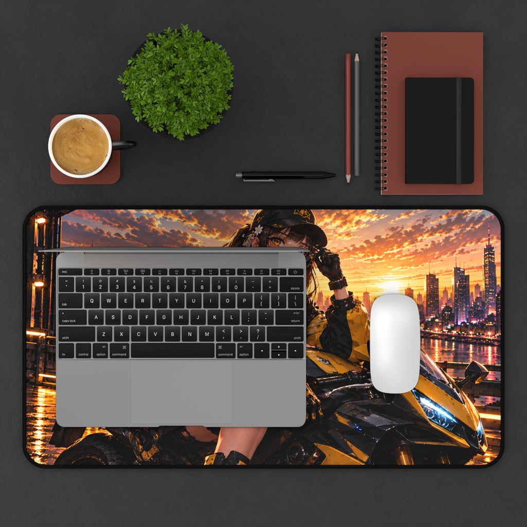 Anime Girl Gaming Desk Mat & Mouse Pad