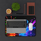 Spiderman vs Venom Desk Mat, Epic Paint Splash Design for Gamers & Fans