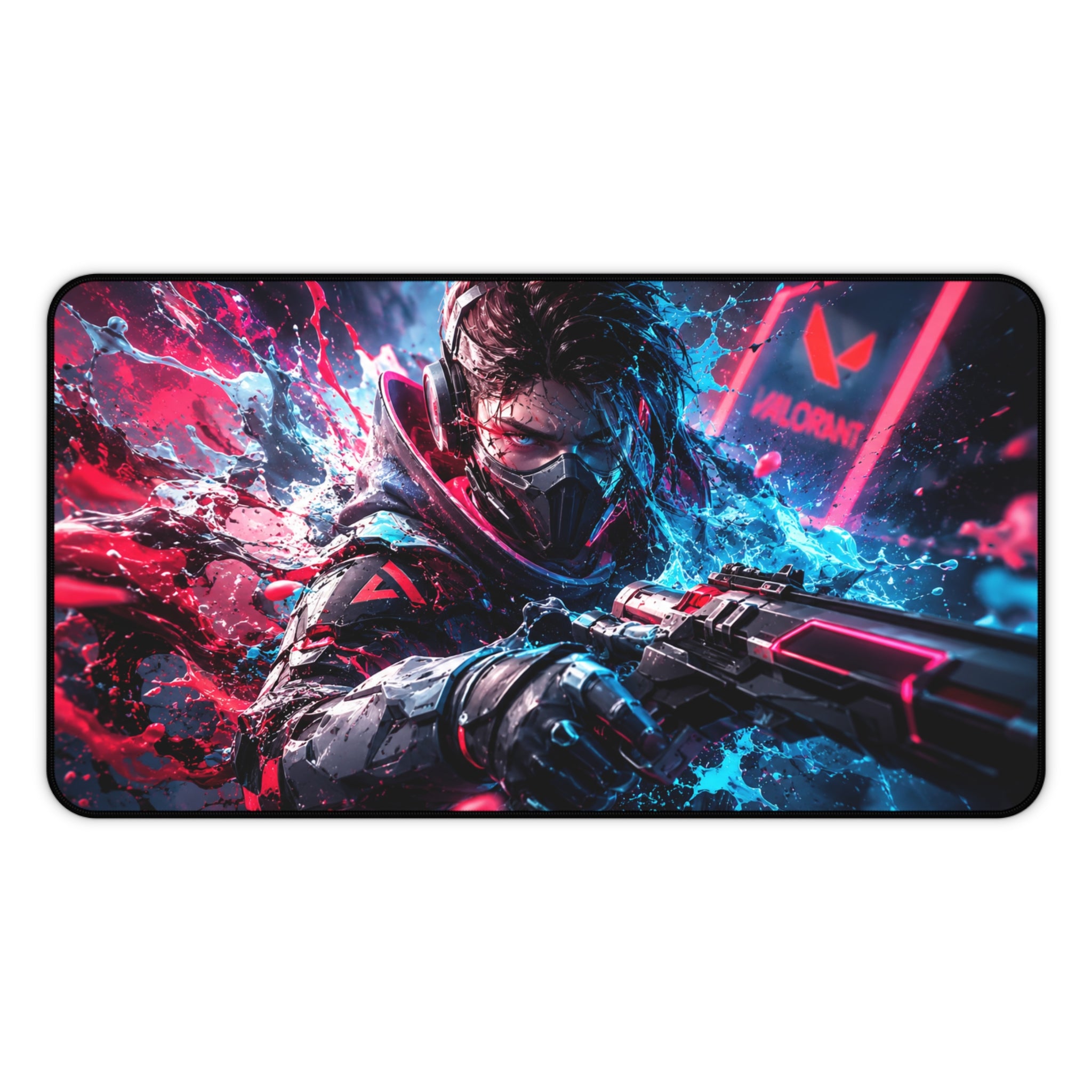 Valorant Gaming Mouse Pad - Futuristic Warrior Desk Mat