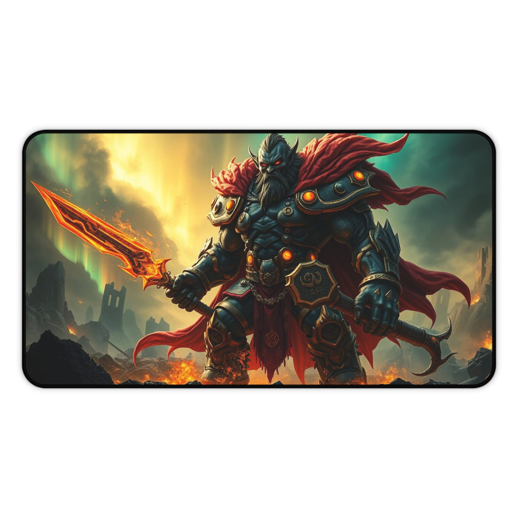 Epic Warrior Desk Mat Aethron, Non-Slip Neoprene Gaming & Work Surface with Vibrant Colors
