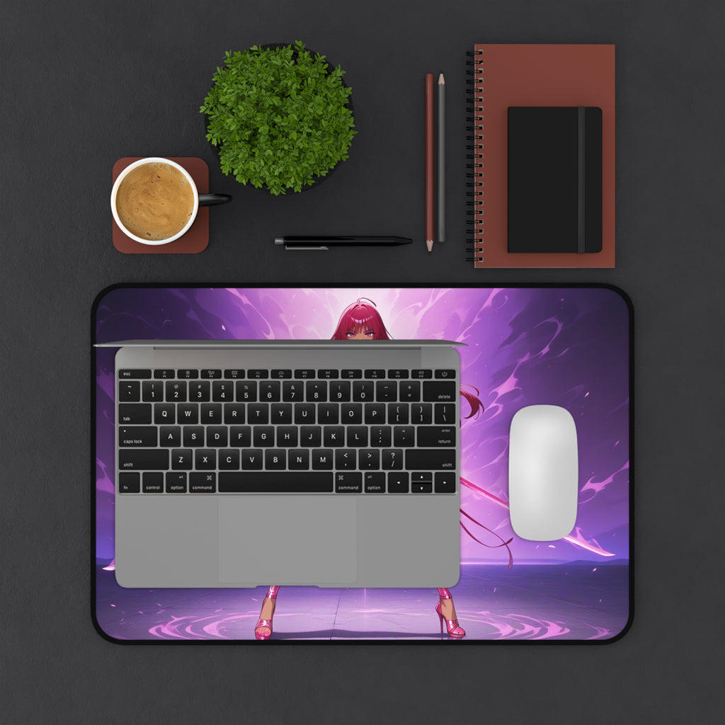 Anime Waifu Warrior Desk Mat, Gaming Mouse Pad