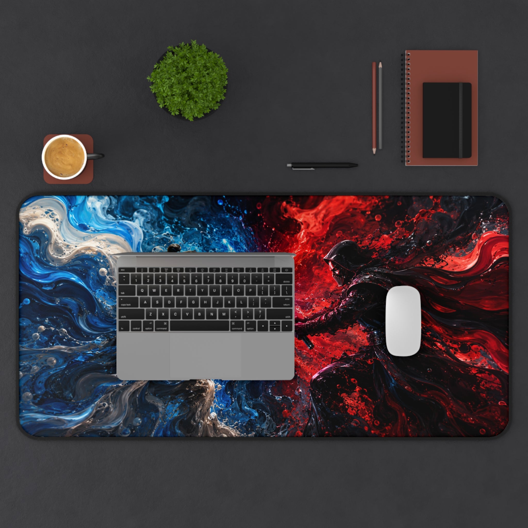 Desk Mat — Epic Lightsaber Duel Gaming Mouse Pad