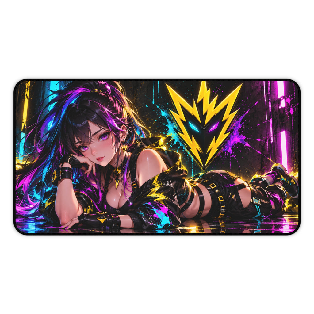 Anime Waifu Neoprene Desk Mat & Gaming Mouse Pad