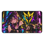 Anime Waifu Neoprene Desk Mat & Gaming Mouse Pad