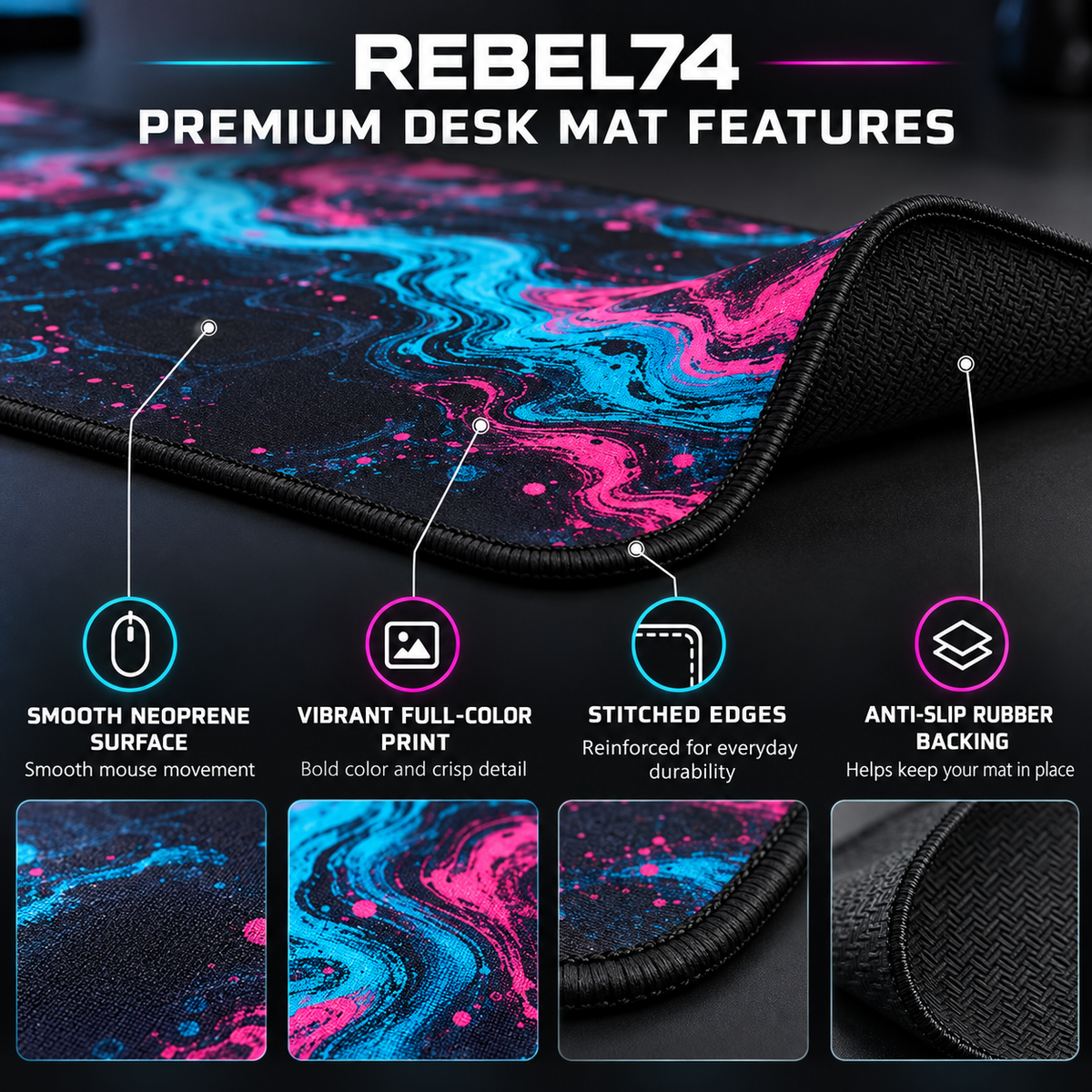 Anime Waifu Desk Mat – Gaming Mouse Pad & Anime Gift