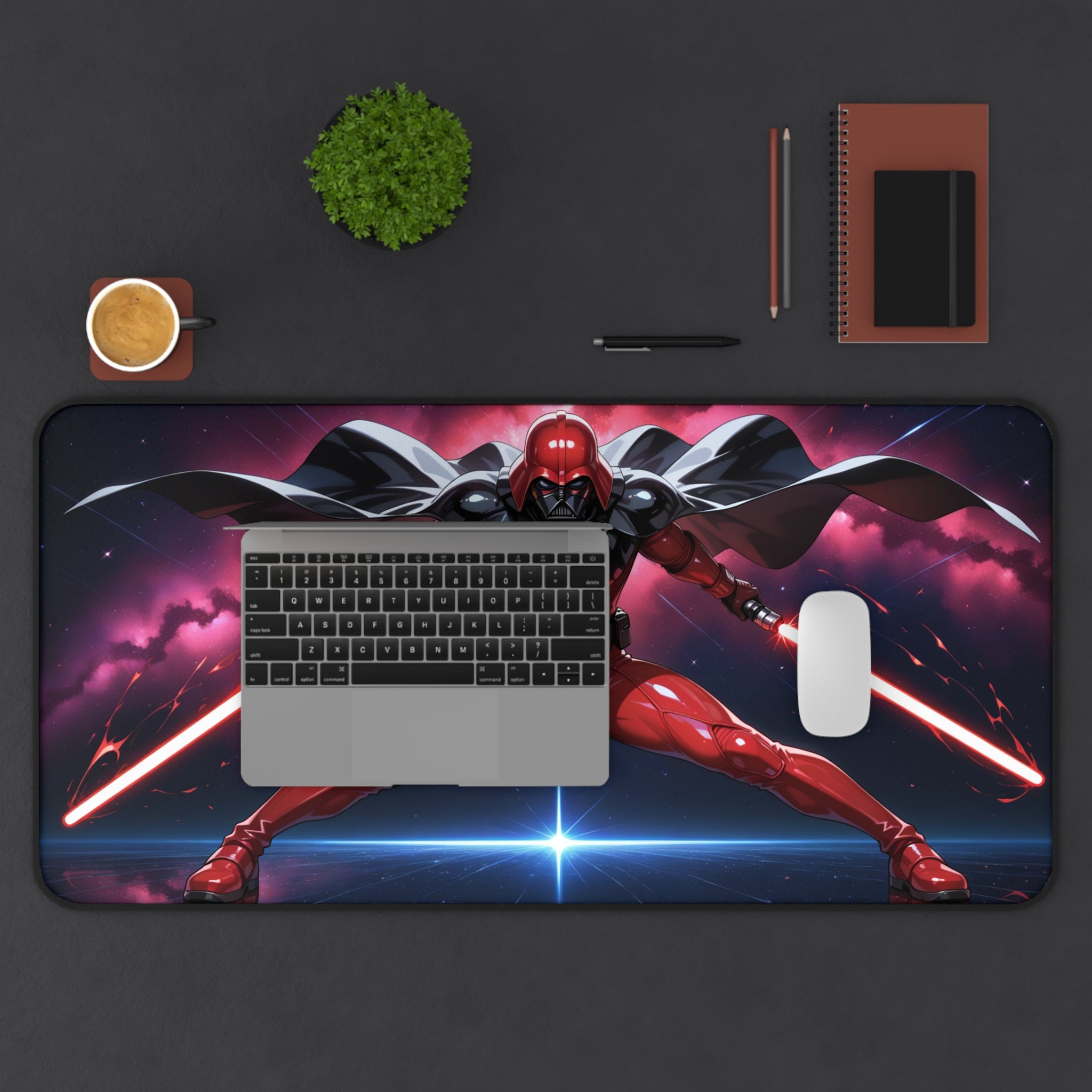 Darth Vader Anime Desk Mat, Star Wars Gaming Mouse Pad with Non-Slip Base