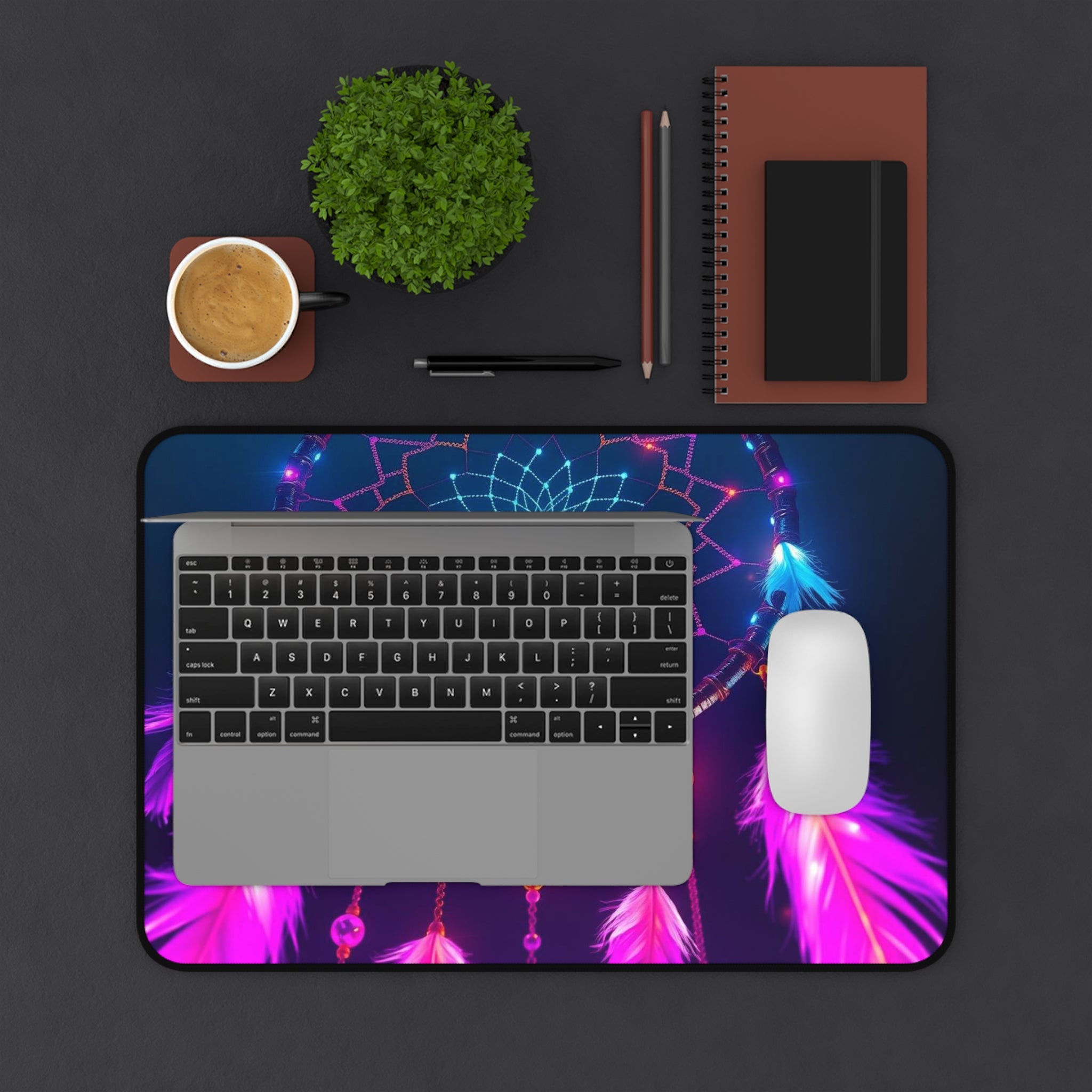 Dreamcatcher Desk Mat, Vibrant Dream Catcher Mouse Pad for Work & Creativity