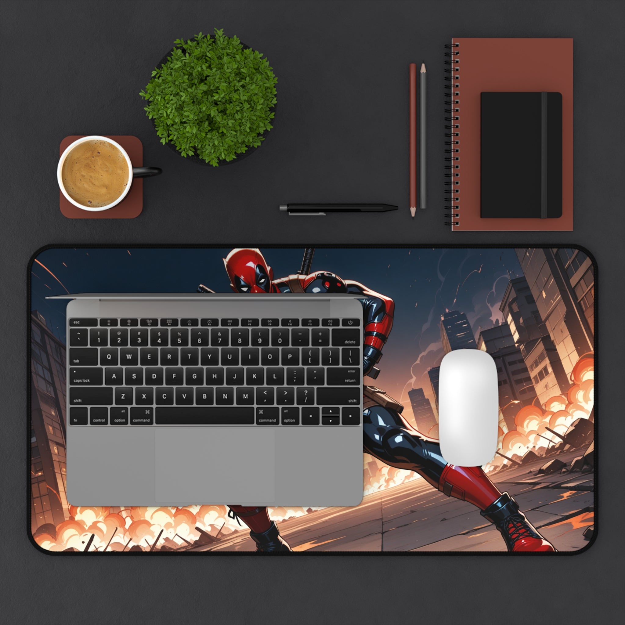 Deadpool Desk Mat, Gaming Mouse Pad, Superhero Playmat with Vibrant Print