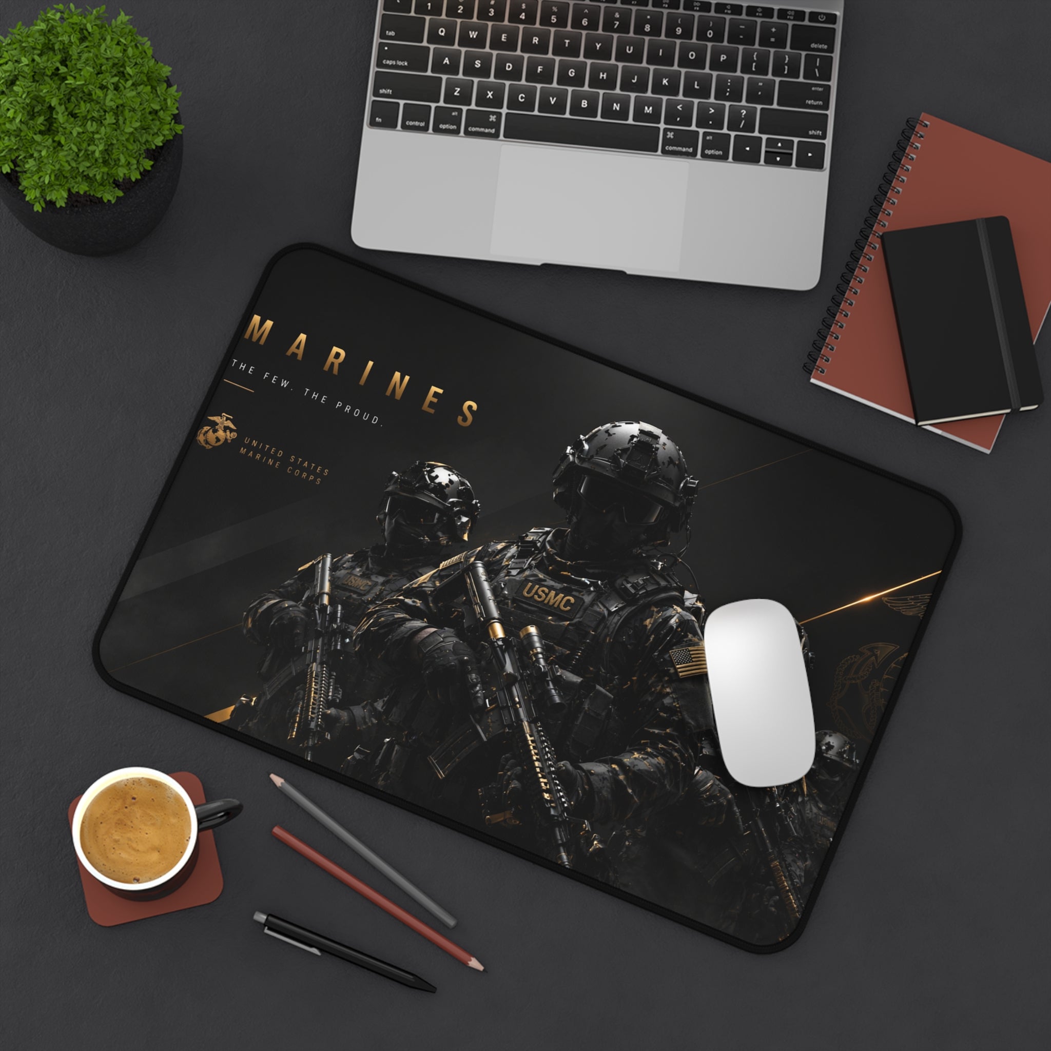 Elite Marine Corps soldiers Mouse Pad — USMC Gaming Desk Mat