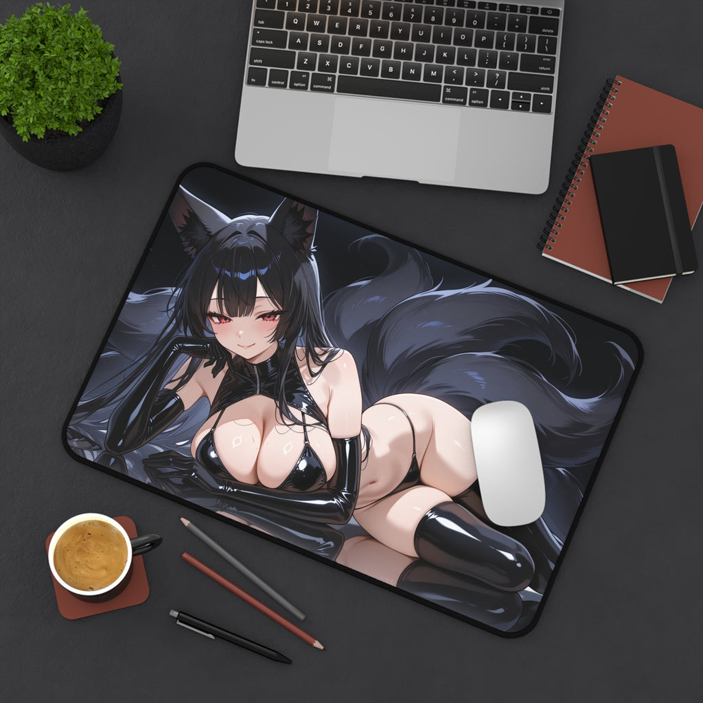 Kitsune Desk Mat, Mouse Pad with Vibrant Print for Gaming, Work & Creative Setups
