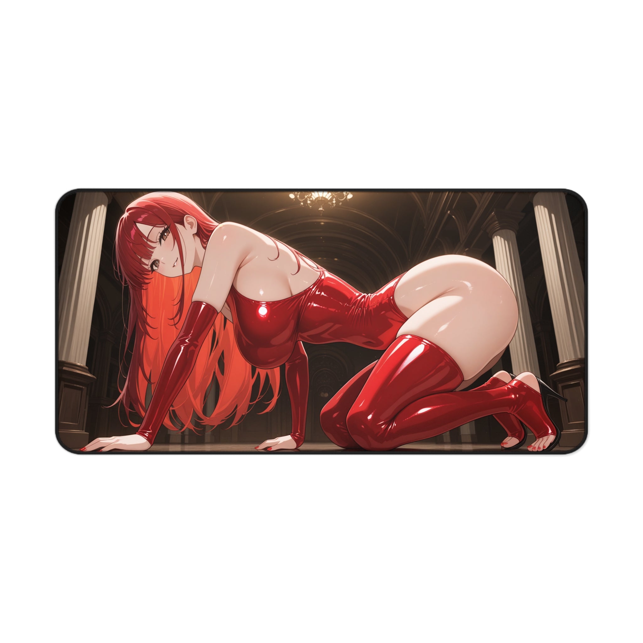 Anime Waifu Mouse Pad, Gaming Desk Mat, Desk Pad Gift for Gamers & Otaku