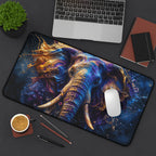 Vibrant Elephant Mouse Pad — Large Animal Print Desk Mat for Home Office