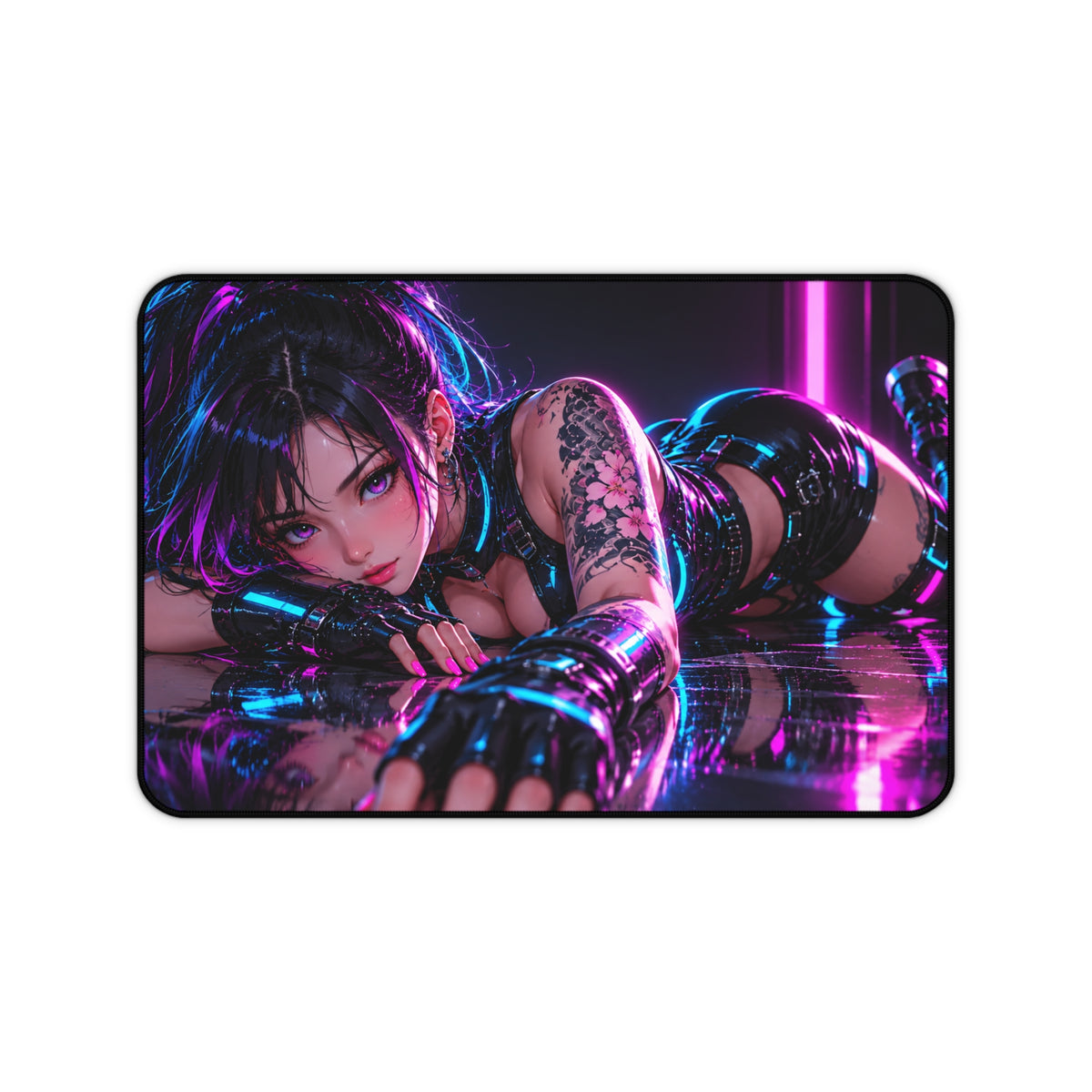 Premium Anime Waifu Desk Mat with Non-Slip Base