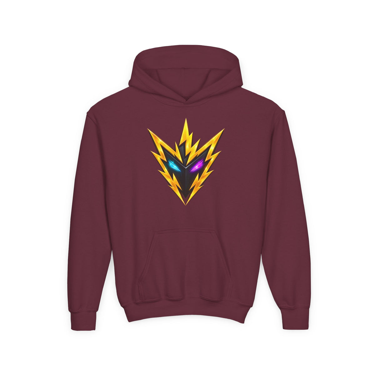 Rebel74 Youth Hoodie – Neon Energy Emblem