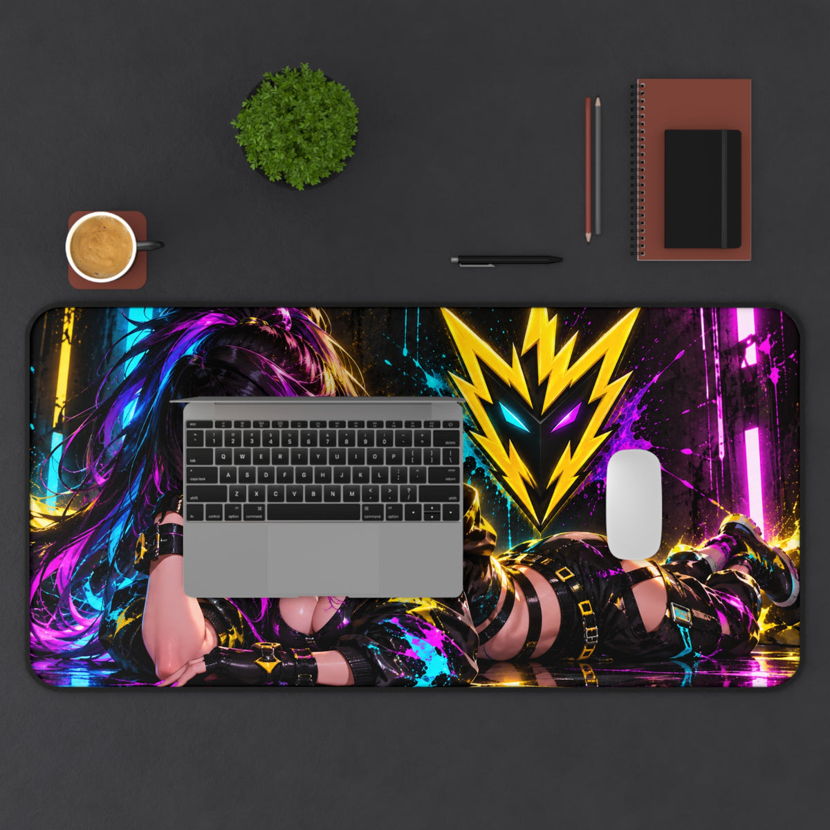Anime Waifu Neoprene Desk Mat & Gaming Mouse Pad