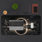 Cosmic Eclipse Mirror Lake Desk Mat & Mouse Pad