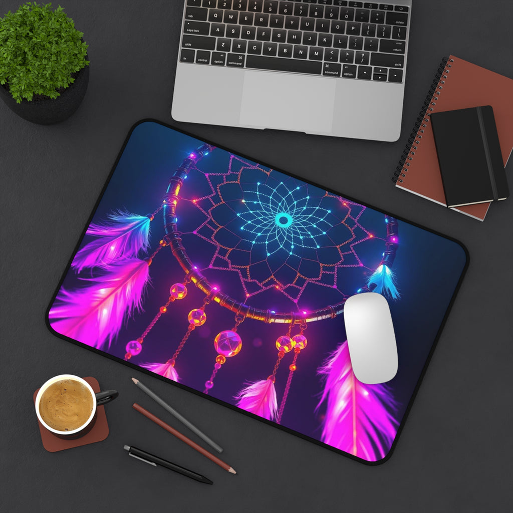 Dreamcatcher Desk Mat, Vibrant Dream Catcher Mouse Pad for Work & Creativity