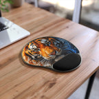 Tiger Face Mouse Pad With Wrist Rest — Ergonomic Mousepad with Vibrant Tiger Design