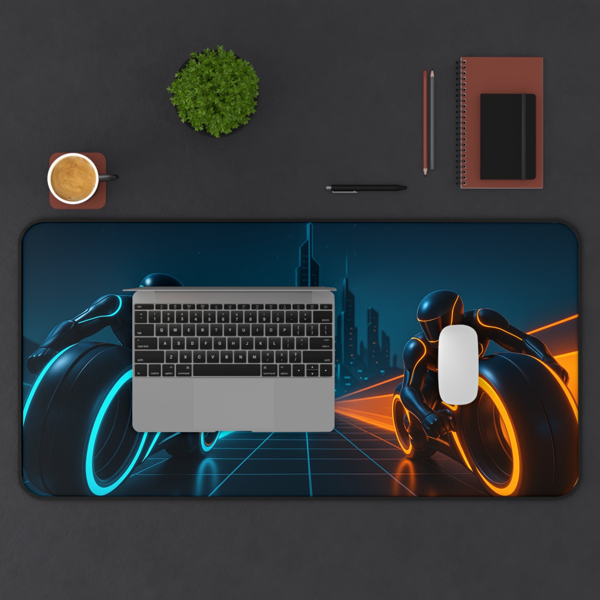 Tron Gaming Desk Mat - Tron Mouse Pad - Tron Legacy Style