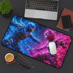 Energy Clash in Liquid Combat Mouse Pad — Fortnite-style Warriors