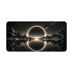 Cosmic Eclipse Mirror Lake Desk Mat & Mouse Pad