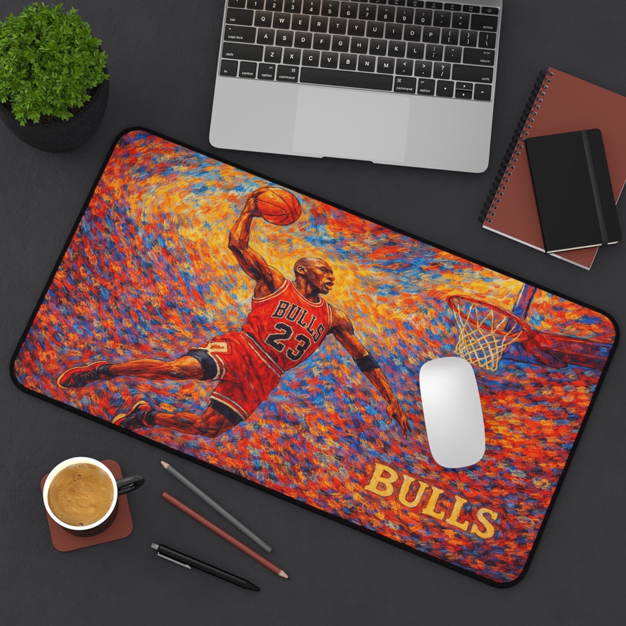 Michael Jordan Desk Mat, Colorful Non-Slip Mouse Pad for Office & Gaming