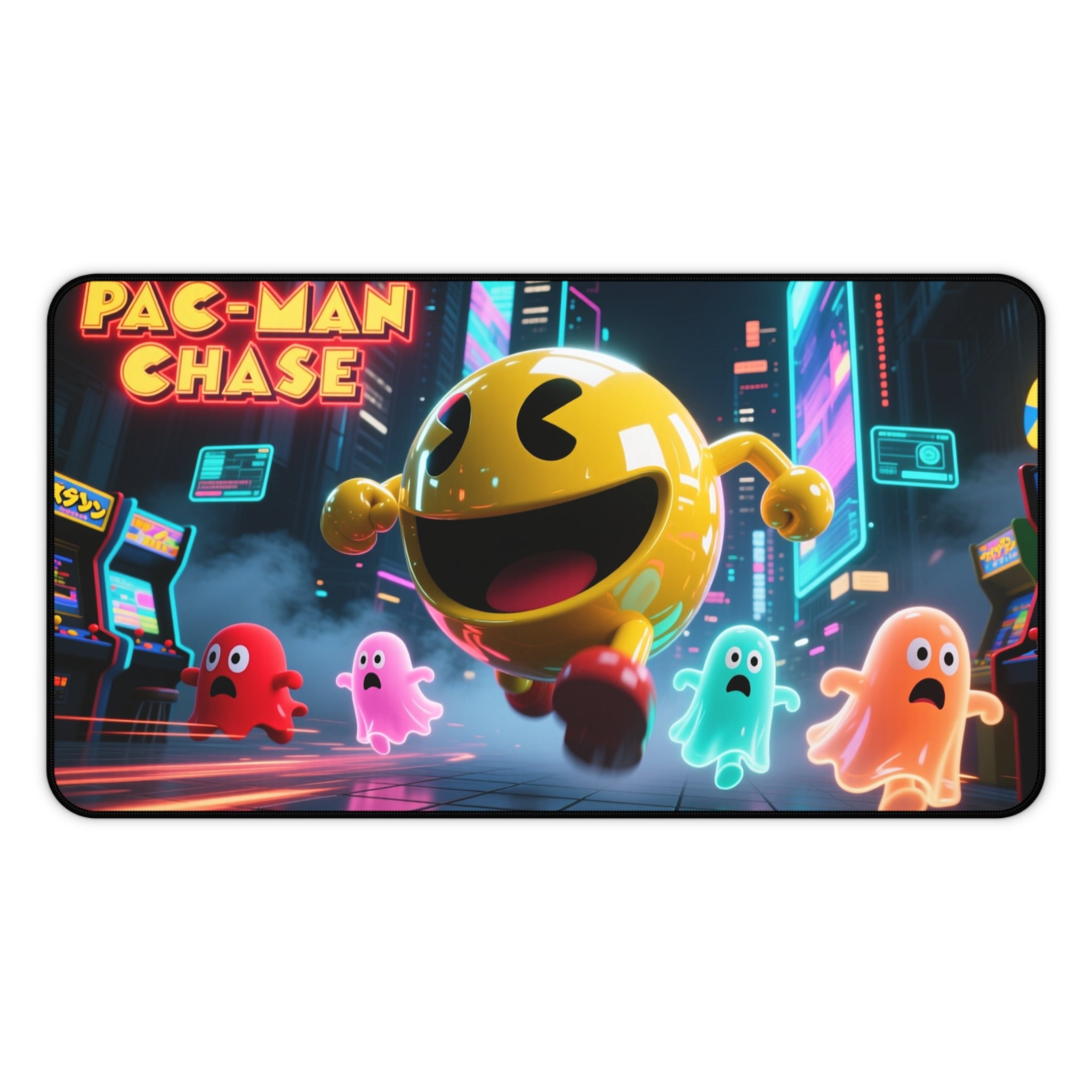 Pac-Man Desk Mat, Vibrant Gaming Mouse Pad