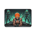 Anime Warrior Desk Mat — Muscular Swordsman Gaming Mouse Pad