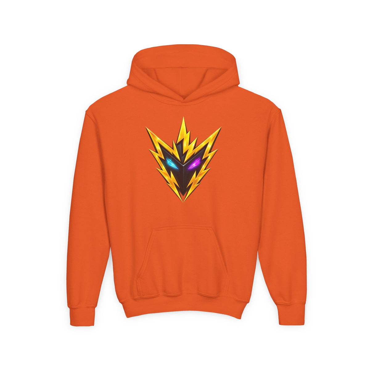 Rebel74 Youth Hoodie – Neon Energy Emblem