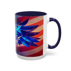 Patriotic Eagle & Flag Coffee Mug, American Coffee Tea Cup, American Kitchen Decor