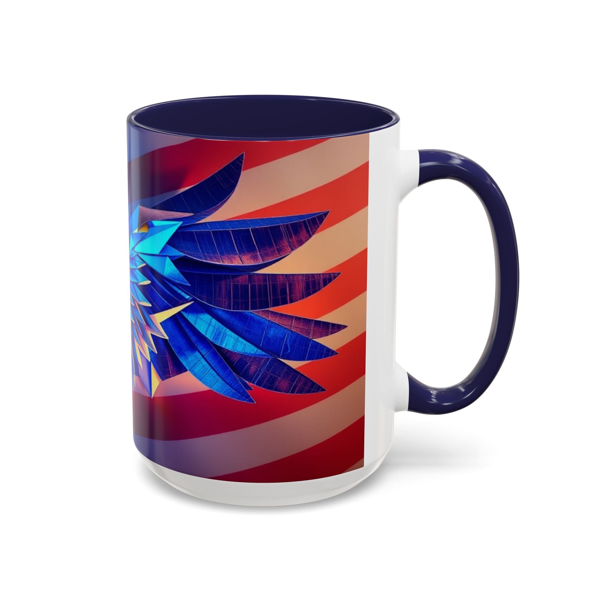 Patriotic Eagle & Flag Coffee Mug, American Coffee Tea Cup, American Kitchen Decor