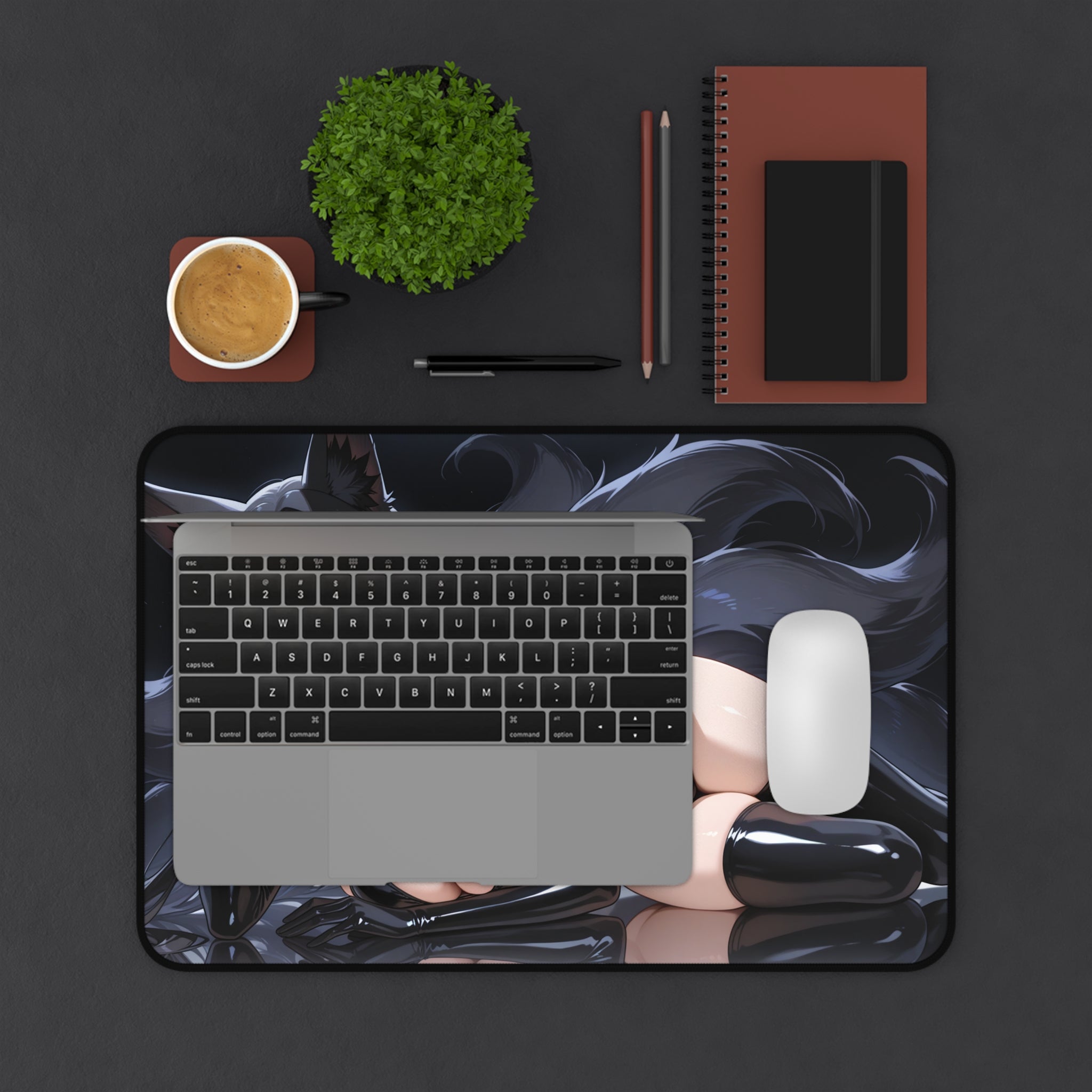 Kitsune Desk Mat, Mouse Pad with Vibrant Print for Gaming, Work & Creative Setups