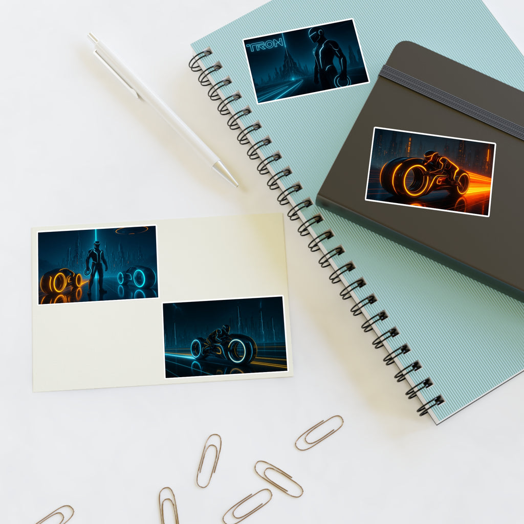 Tron Kiss-Cut Vinyl Decals, Tron Stickers