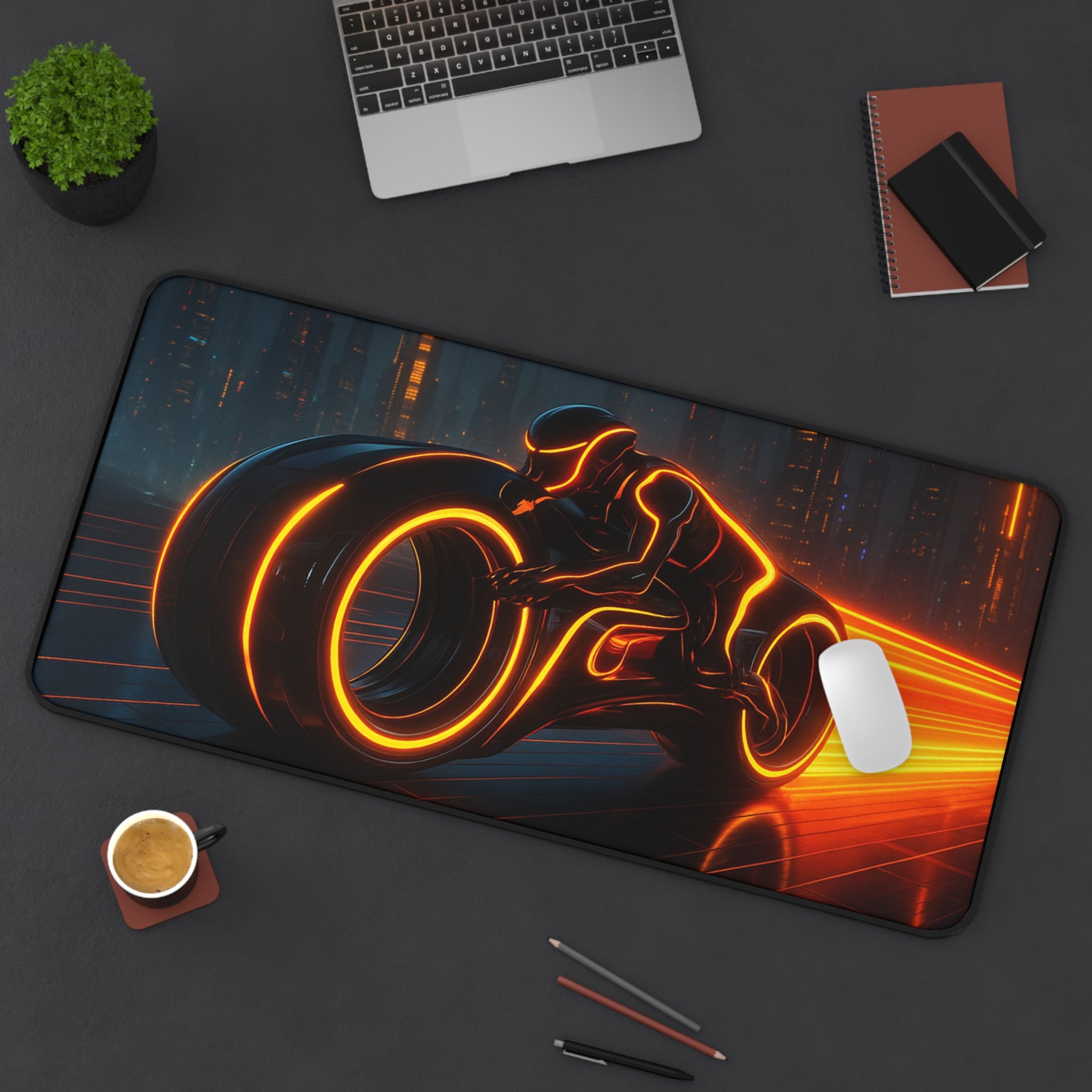 Tron Gaming Desk Mat - Tron Gaming Mouse Pad - Tron Legacy Style