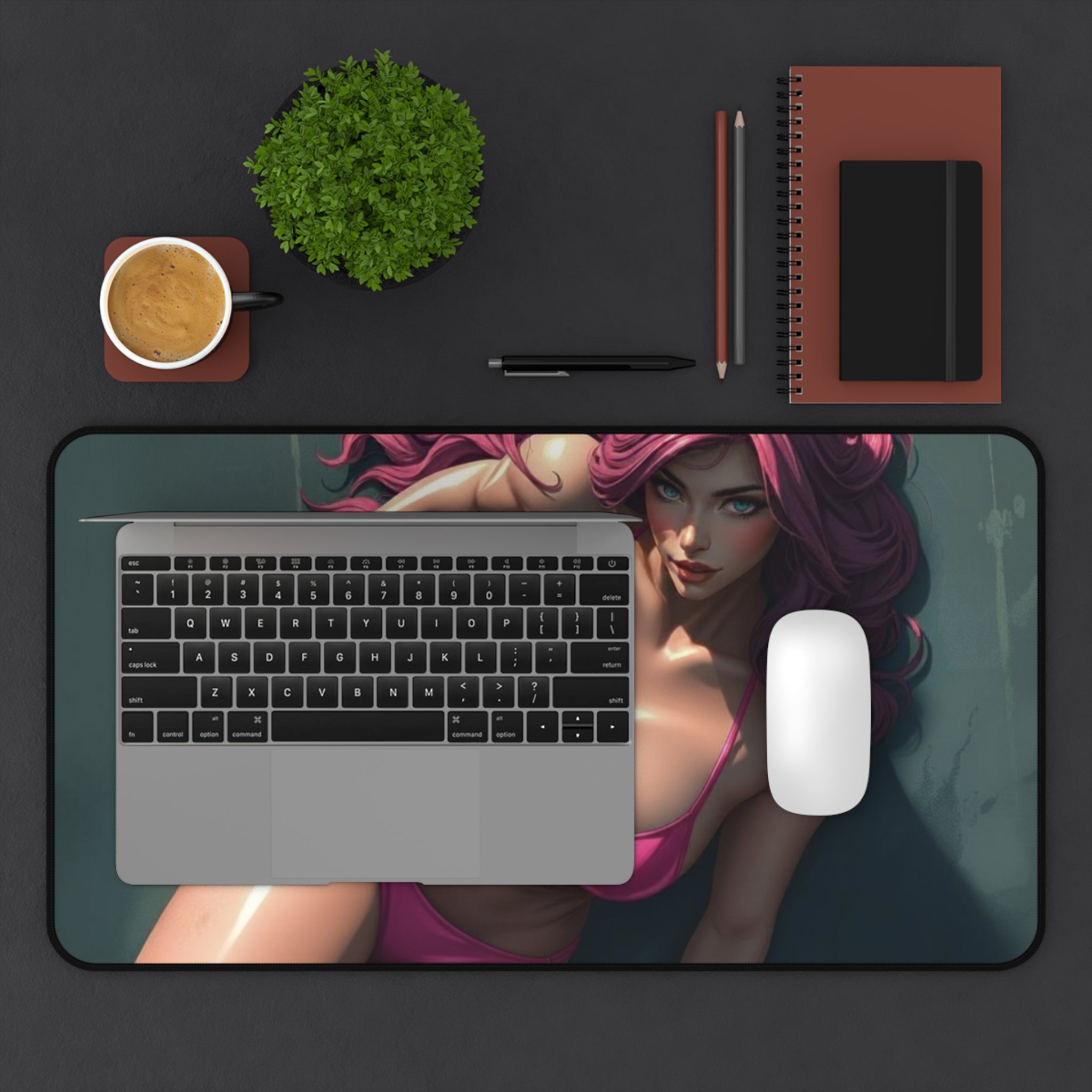 Sensual Girl Desk Mat, Sexy Girl Desk Pad with Vibrant Print