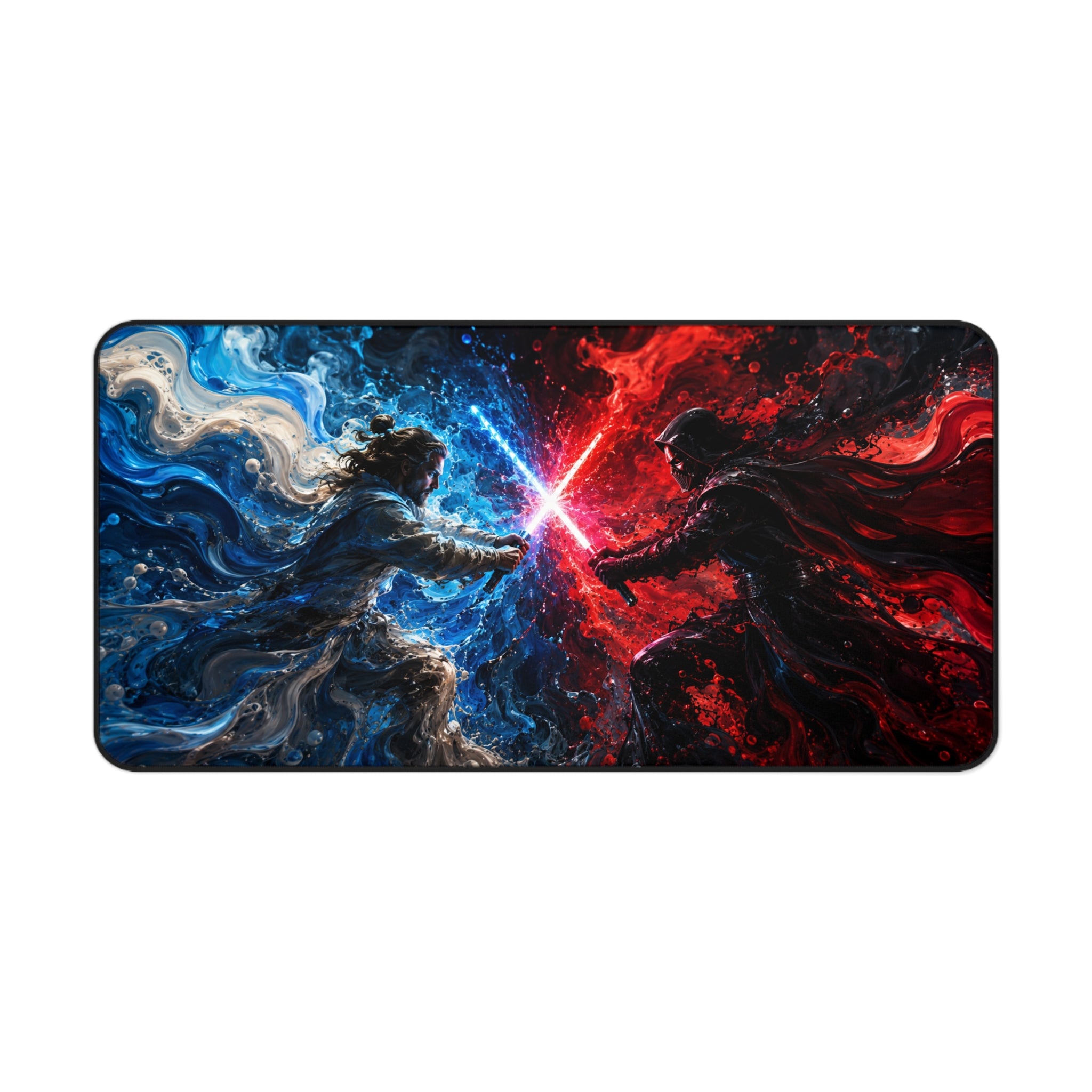 Desk Mat — Epic Lightsaber Duel Gaming Mouse Pad