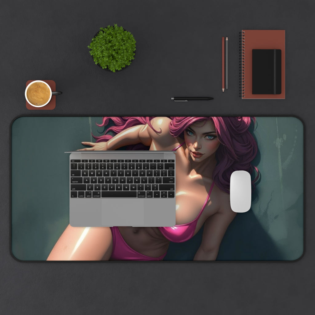 Sensual Girl Desk Mat, Sexy Girl Desk Pad with Vibrant Print