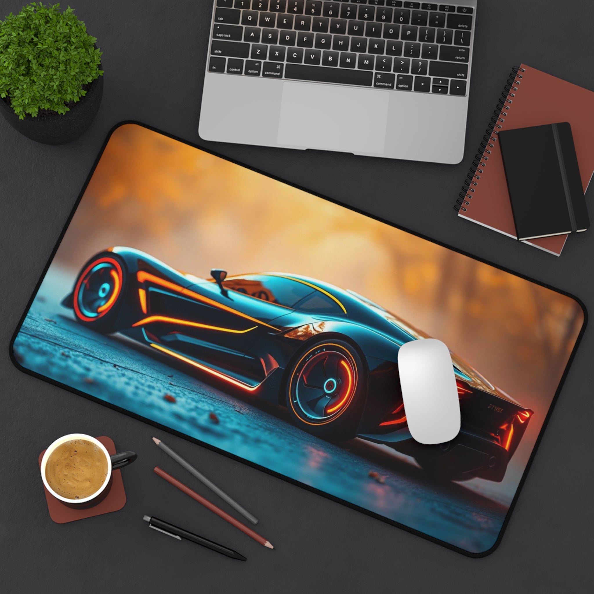 Sports Car Desk Mat & Mouse Pad