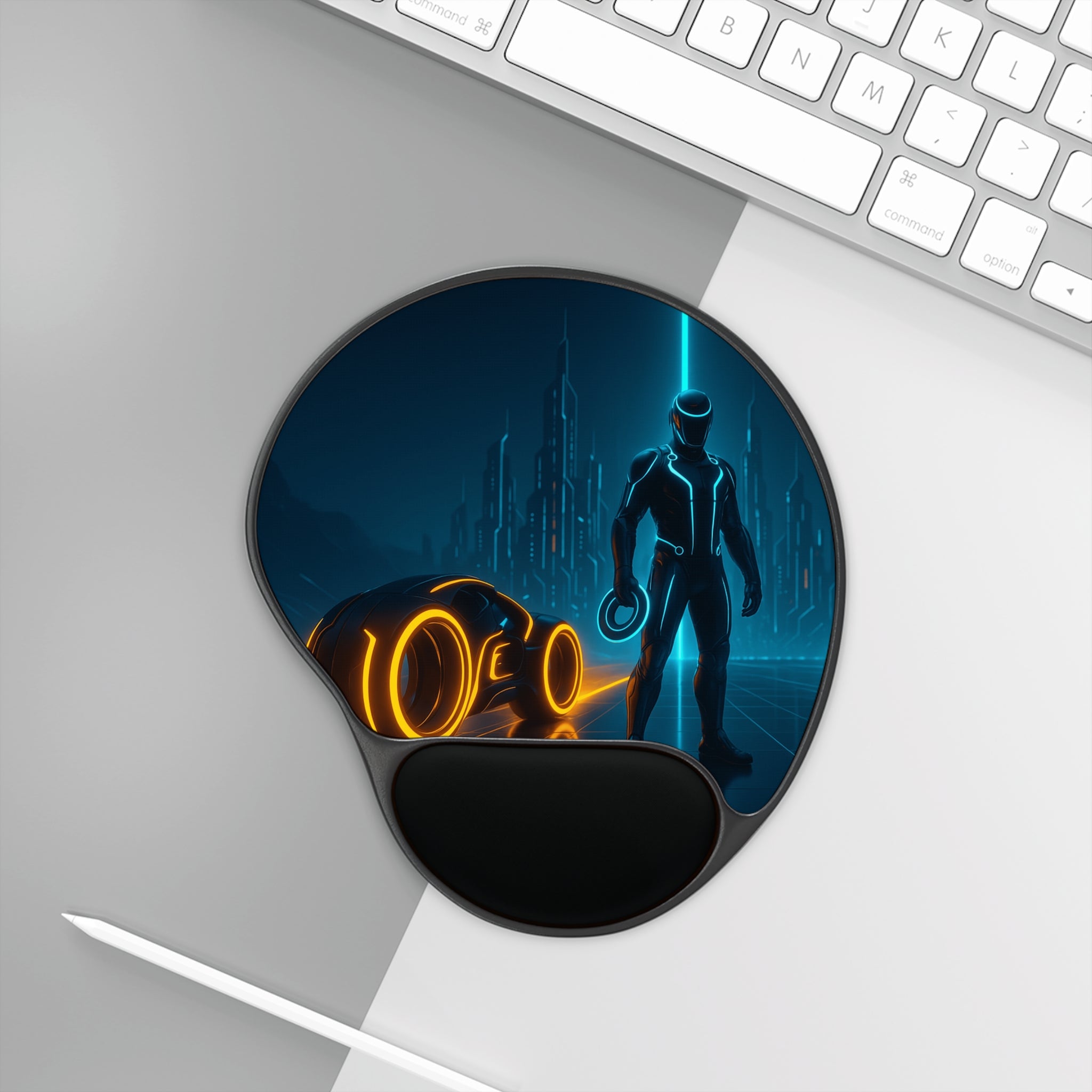 Tron Gaming Mouse Pad with Wrist Rest