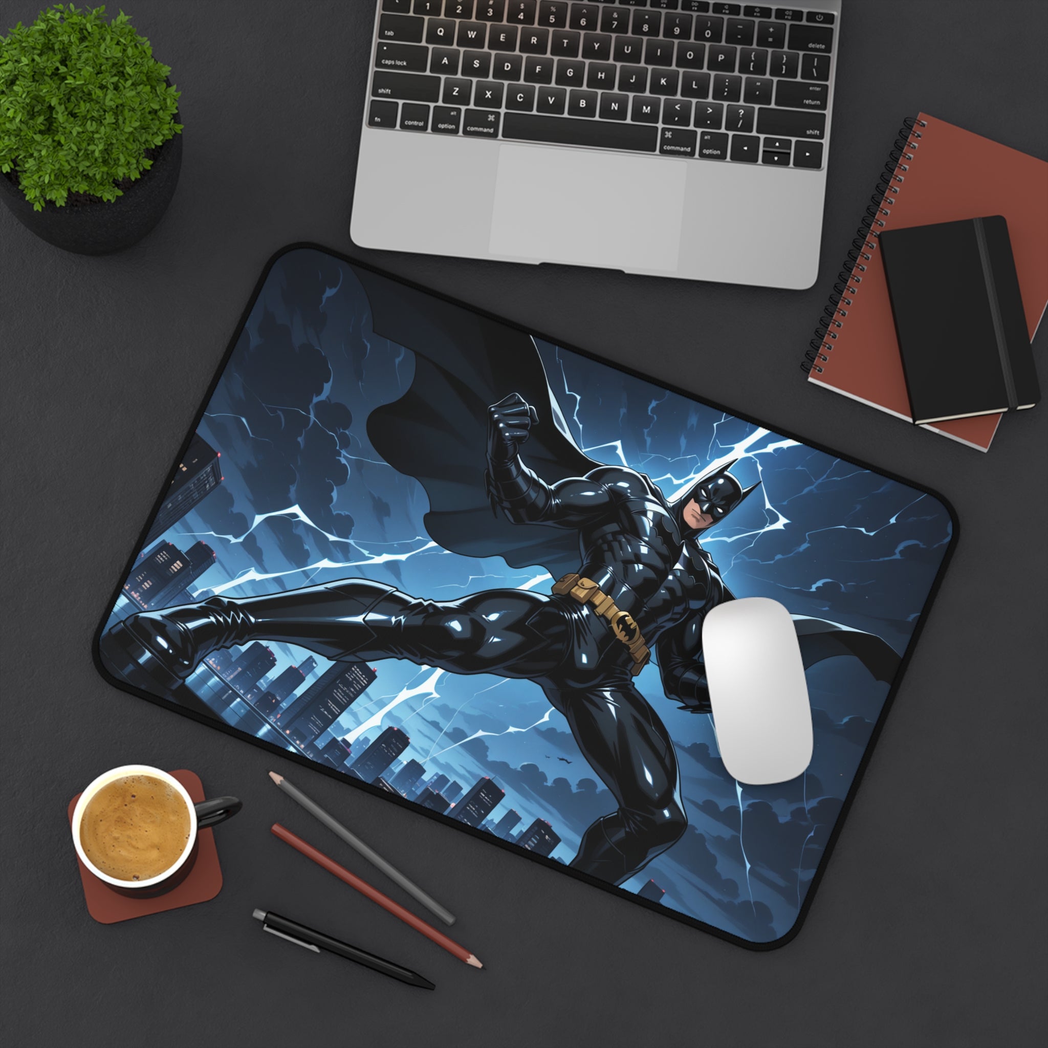 Batman Desk Mat, Gaming Mouse Pad, Superhero Playmat with Vibrant Print