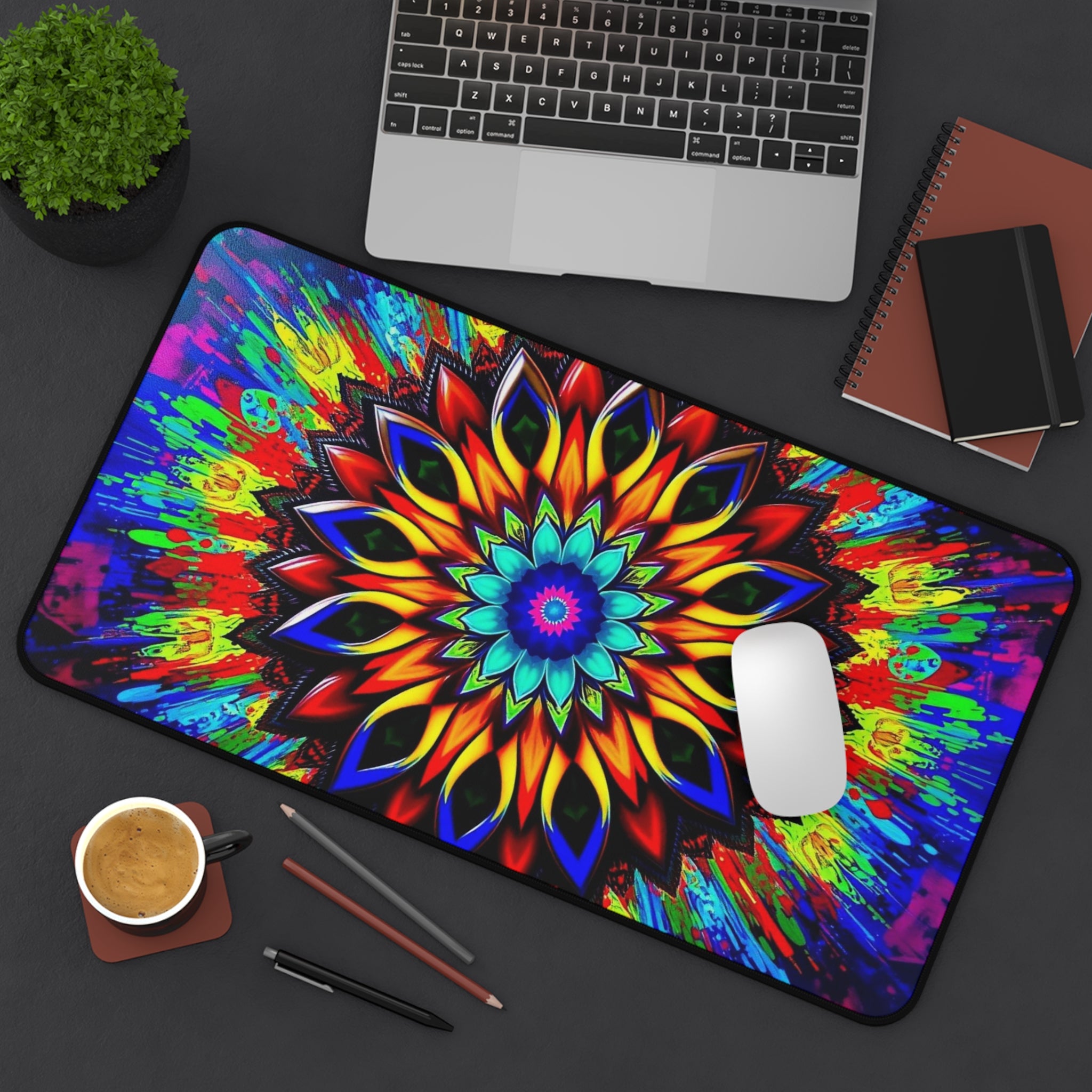 Cute Mandala Desk Mat, Premium Mouse Pad with Vibrant Colors