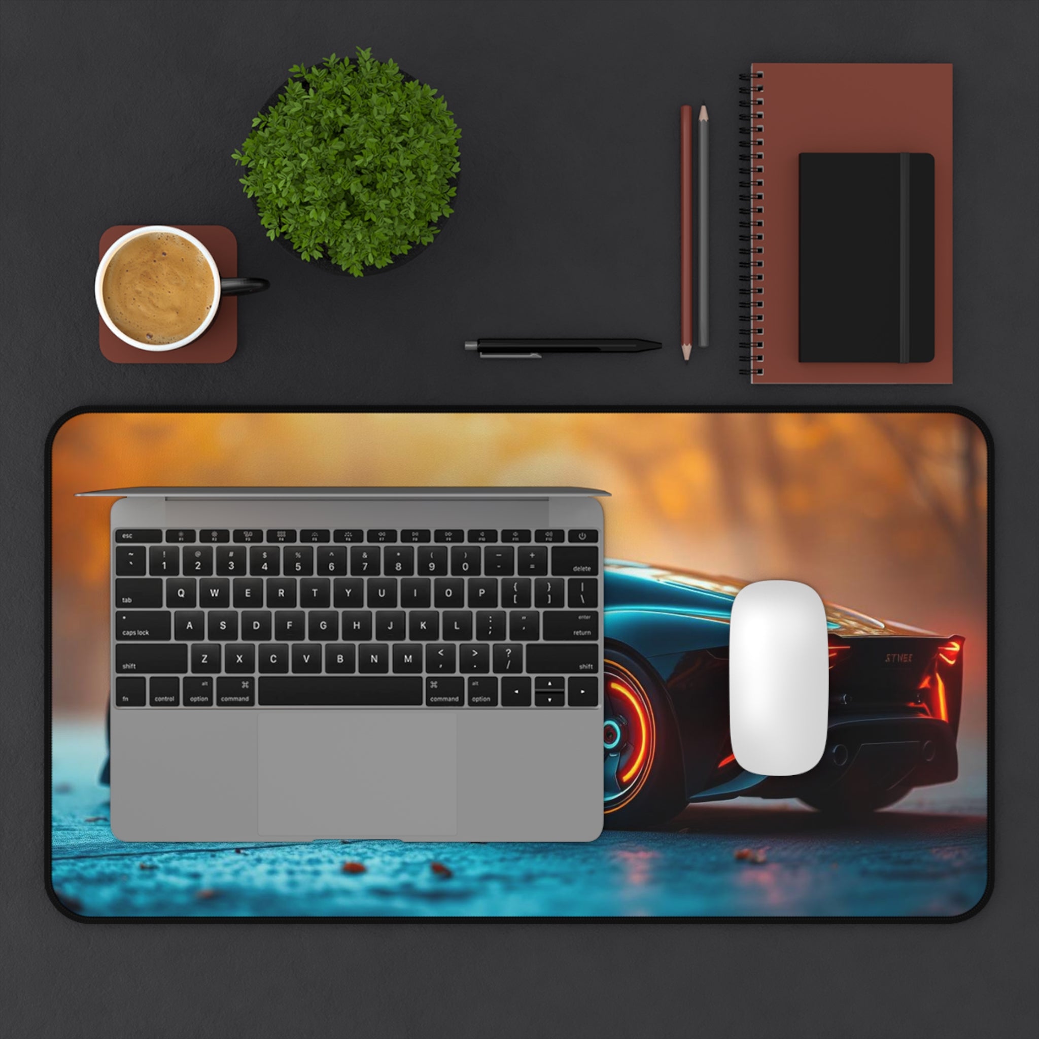 Sports Car Desk Mat & Mouse Pad